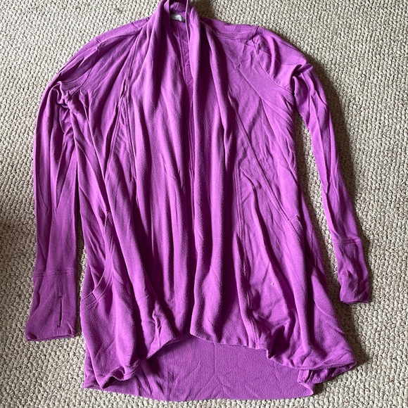 Athleta magenta cardigan, size S, oversized - Picture 1 of 3